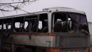 Двоє жителів Донеччини загинули під час удару по автобусу шахтарів у Тернівці