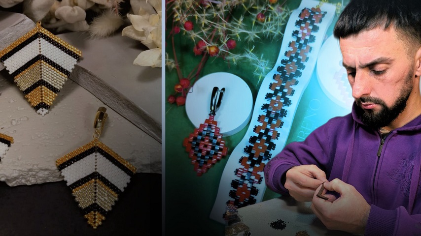 Енергетик зі Слов’янська створює неймовірні прикраси з бісеру