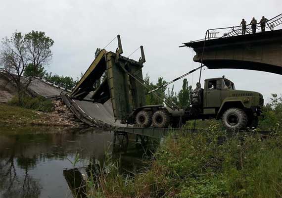 Мост через реку Казенный Торец вблизи Славянска подлежит восстановлению