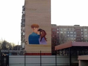 Фотофакт: в Краматорске создается новый мурал