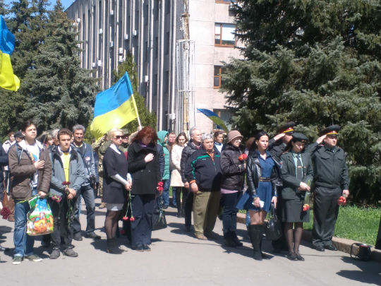 31 год со дня аварии на ЧАЭС . Славянцы приняли участие в митинге в память о трагедии и подвиге героев-ликвидаторов