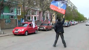 Хроника оккупации: автопробег Славянске в поддержку боевиков