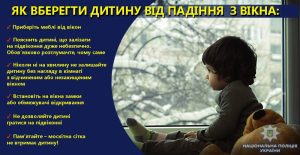 Поліцейські закликають дорослих не залишати відкритими вікна там, де є маленькі діти