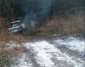 В Кутовой балке Краматорска обнаружили сгоревший автомобиль