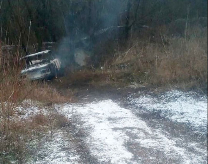 В Кутовой балке Краматорска обнаружили сгоревший автомобиль