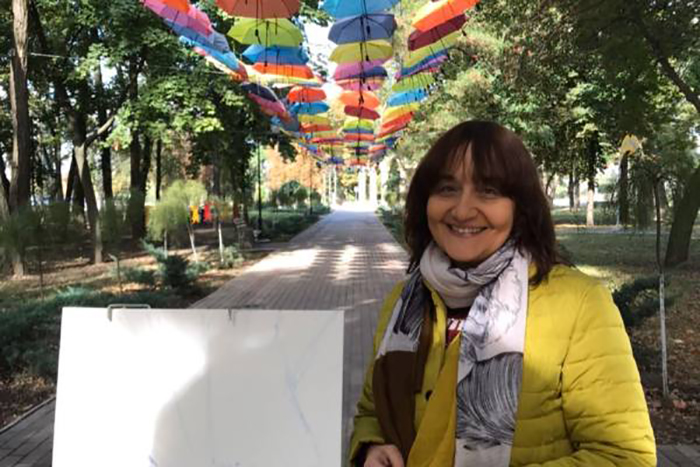 Краматорская художница нарисовала Сад Бернацкого