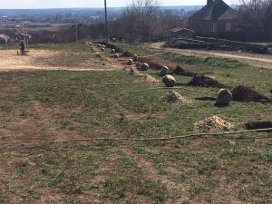 В Славянске березы высадили еще в двух микрорайонах