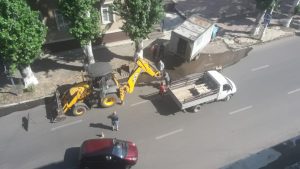 Опять порыв в центре Славянска