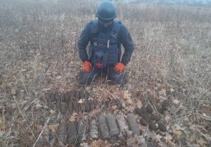 У Слов’янському районі неподалік населеного пункту піротехніки вилучили 100 одиниць вибухонебезпечних предметів