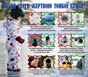 Служба порятунку попереджає громадян про небезпеку тонкої криги!