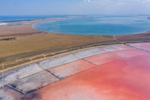 Самое известное в Украине Розовое озеро сфотографировали в 3D