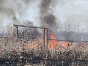 У Слов’янську горить очерет, вітер розносить вогонь (фотофакт)