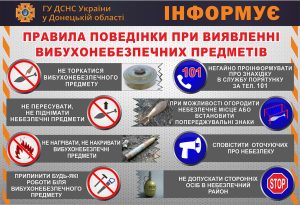 Рятувальники Слов’янська нагадали порядок дій у разі виявлення вибухонебезпечних предметів