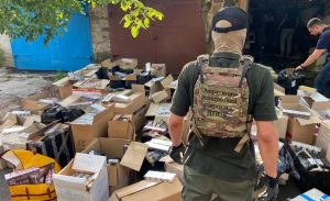 В Краматорске обнаружили гараж, полный «интернациональных» сигарет