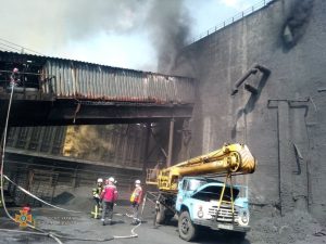 В Авдеевке произошел пожар на коксохимическом заводе