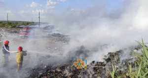 На Донетчине горел полигон мусорных отходов