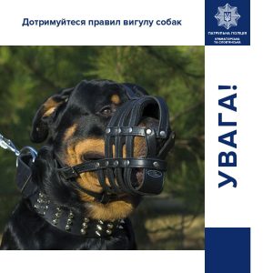 Нагадуємо про правила вигулу собак, – Патрульна поліція Краматорська та Слов’янська