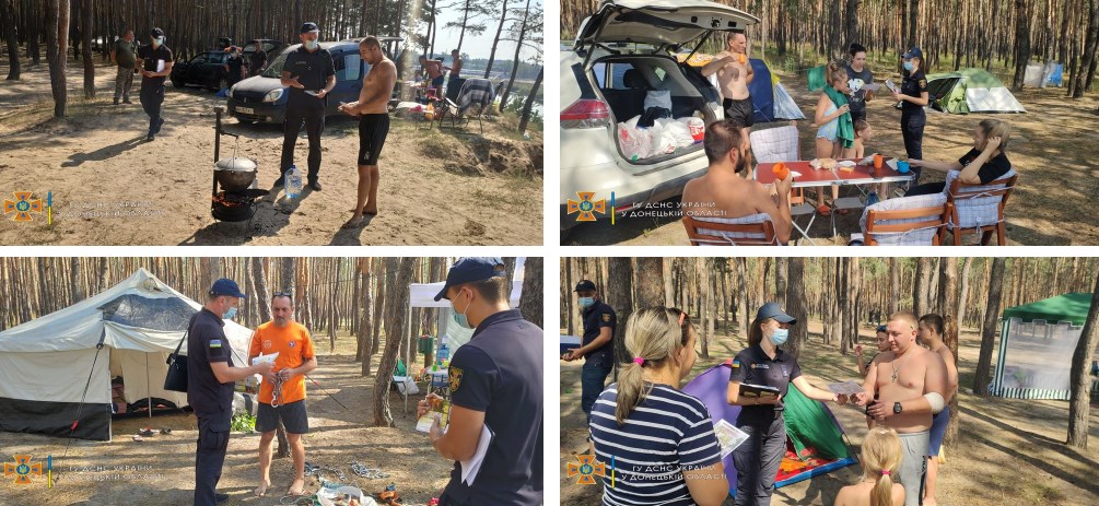 У лісовому масиві біля Голубих озер  рятувальники та поліцейські провели рейди