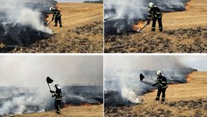 Бахмут: під час гасіння пожежі стерні вогнеборці врятували від знищення вогнем 12 житлових будинків та 10 господарчих споруд