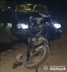 Поблизу Лиману сталась ДТП за участю мотоцикла та легкового автомобіля