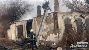В Славянске на пожаре спасли человека