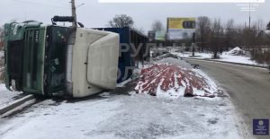 Подробности ДТП с грузовиком в Славянске. видео