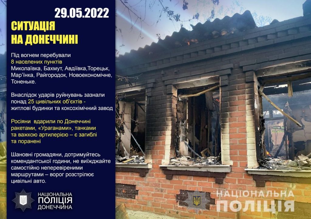 Росіяни вдарили по Донеччині ракетами, «Ураганами», танками та важкою артилерією – є загиблі та поранені