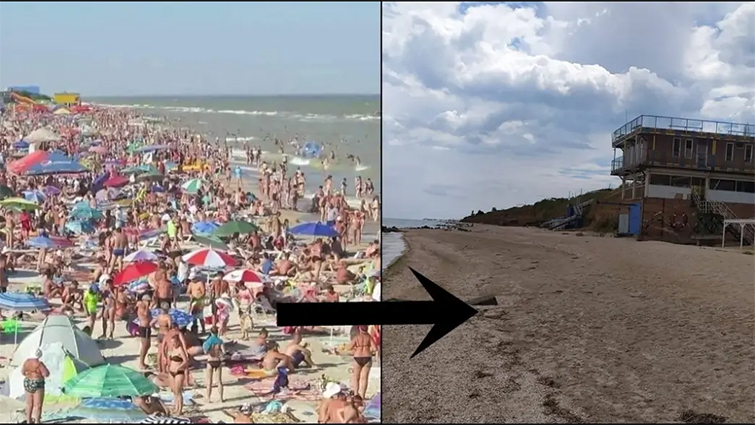 Без медуз и людей: что сейчас происходит на пляжах оккупированной Кирилловки