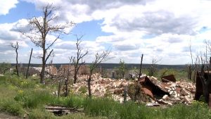 “Тут життя було, діти бігали, гралися”. Безлюдні після боїв та окупації села на Донеччині: репортаж