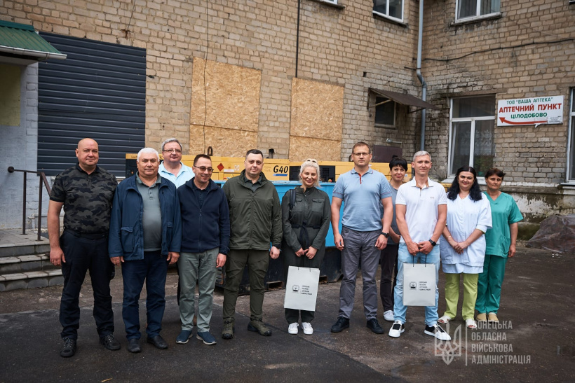 Донеччина  отримала генератори для медичних закладів та водонасосних станцій