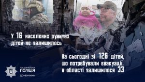 Результати примусової евакуації дітей на Донеччині: у 16 населених пунктах з 21 не залишилося жодної дитини