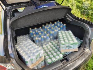 336 літрів забороненої алкогольної продукції виявили патрульні у Краматорському районі