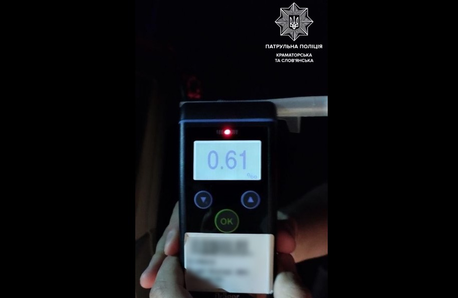 Щозміни патрульні на дорогах Краматорська та Слов’янська виявляють нетверезих кермувальників