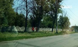 Не тільки центр має бути чистим: комунальники прибирають біля кладовища