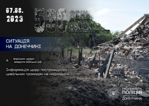 Поліція Донеччини протягом доби зареєструвала 4 удари з боку росії