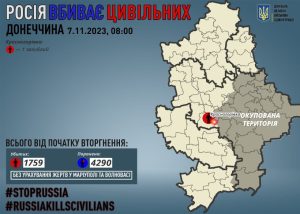 Через російські обстріли на Донеччині загинув один мирний житель