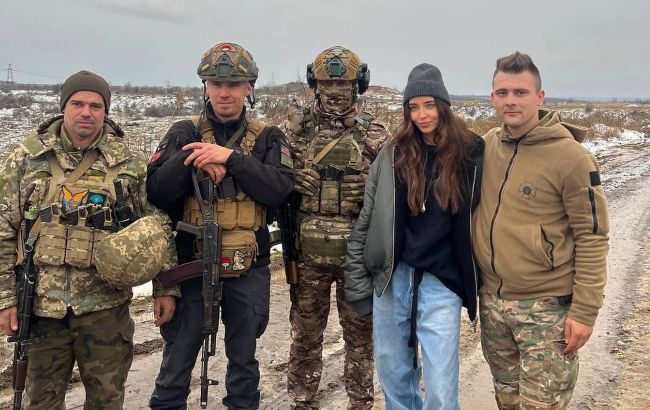 Дорофєєва зустрілася з українськими воїнами на Донеччині (фото)