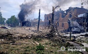 За минулу добу росія завдала удару по Лиману п’ять авіаударів – ракетою (бомбою) «Гром-E1» та чотирма авіабомбами УМПБ Д-30 СМ