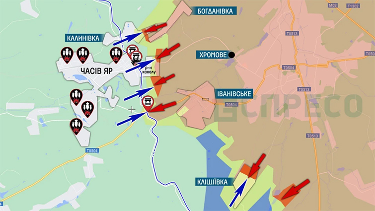 На Бахмутському напрямку ворог активно штурмує Часів Яр і його околиці, – офіцер бригади “Рубіж”