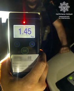 У Краматорську відсторонили від керування водія з 1,45 проміле