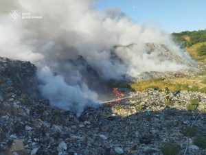 Пожежа на території КП “Донецький регіональний центр поводження з відходами” у Краматорську