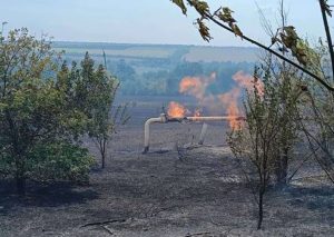Пожежа залишила три населені пункти поблизу Слов’янська без газопостачання