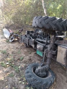 Тракторист підірвався на міні під час гасіння пожежі в Краснолиманському лісництві