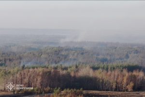На Лиманщині досі триває ліквідація масштабної пожежі у лісі.