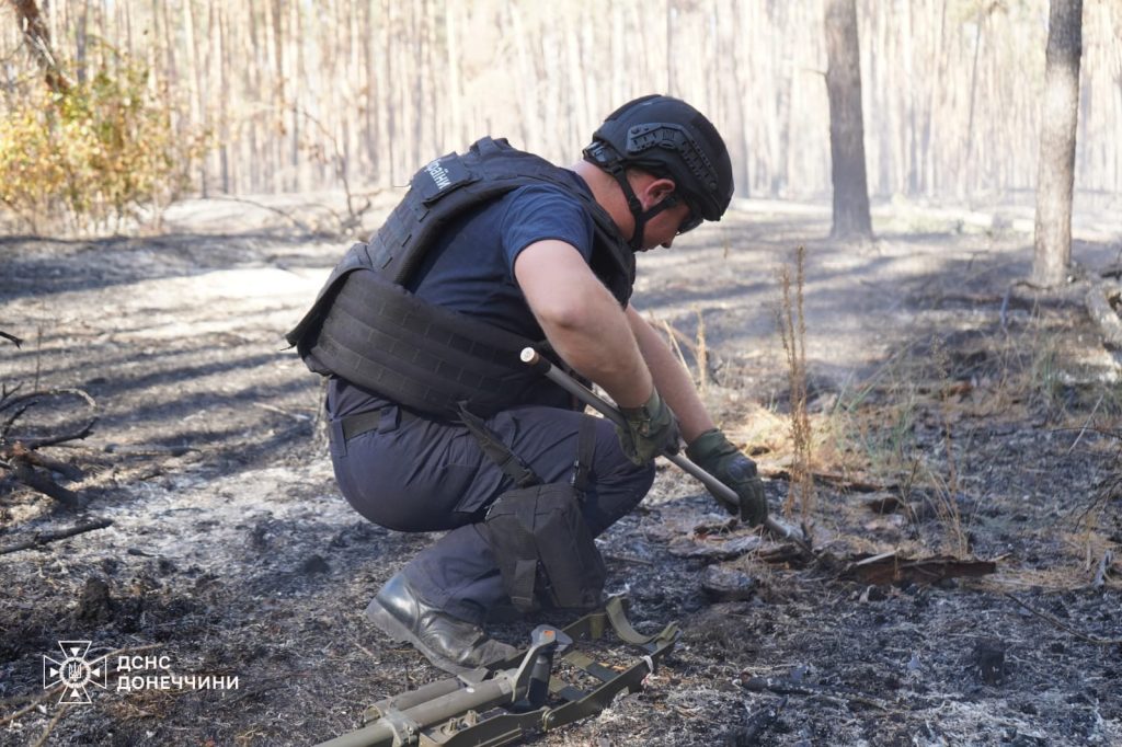 На Донеччині піротехніки ДСНС виявили та знищили 40 одиниць вибухонебезпечних предметів
