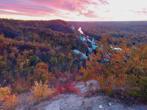 Жовтневий захід сонця у Святогірську