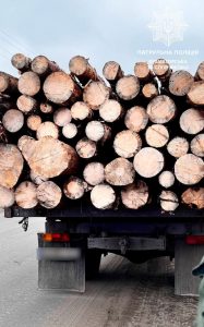 Автомобіль, завантажений спиляною деревиною та без відповідних документів зупинили поліцейські у Краматорському районі