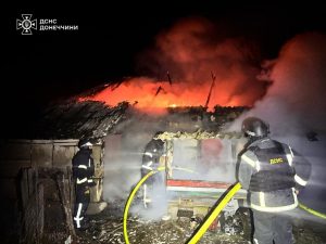 Пожежа в селі Лозове Краматорського району: постраждав чоловік