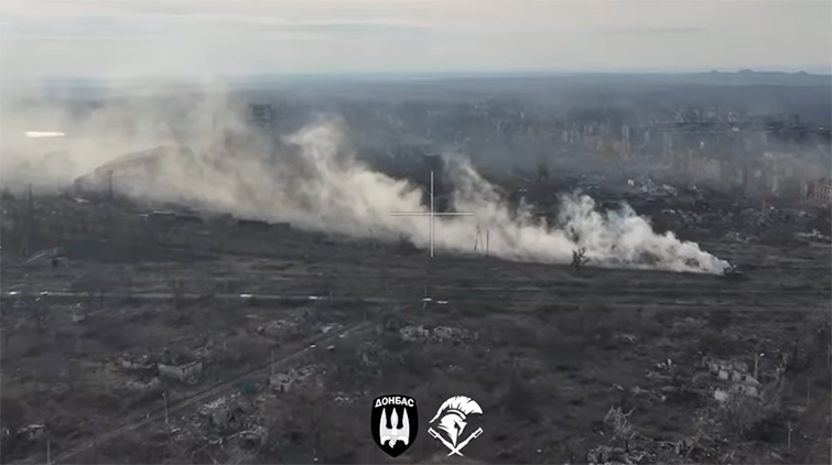 Слов’янська бригада показала, як знищує ворожу колону під Часовим Яром (відео)