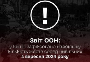 У квітні в Україні загинуло щонайменше 209 цивільних, ще 1146 — зазнали поранень